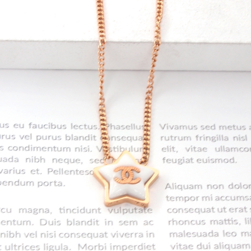 Stainless Steel Brand Necklace-P1715c