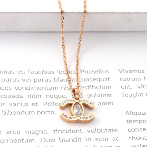Stainless Steel Brand Necklace-P17625
