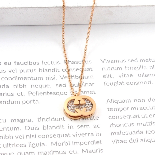 Stainless Steel Brand Necklace-P1540