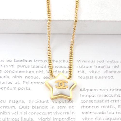 Stainless Steel Brand Necklace-P163e2