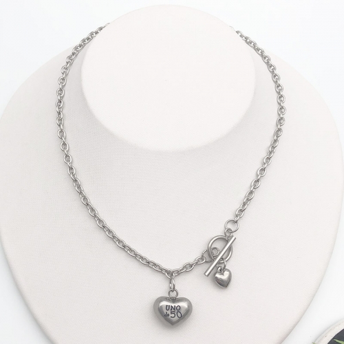 Stainless steel UNO de 50 Necklace-CH210525-U056-P12