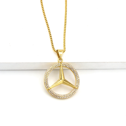 Stainless Steel Brand Necklace-HY210525-P24a50