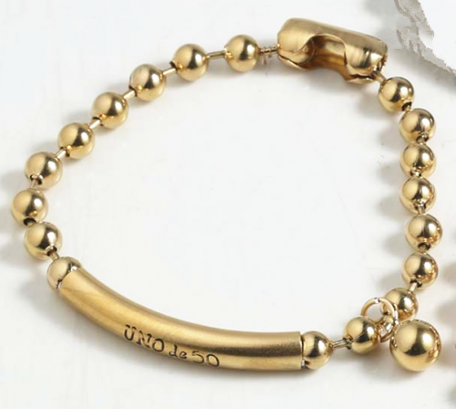 Stainless Steel Uno de 50 Bracelet-gold color-15