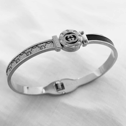 Stainless Steel Brand Bangle-RR210603-P24XCB1