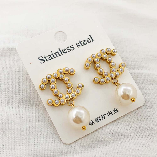Stainless Steel Brand Earrings-RR210603-P1411