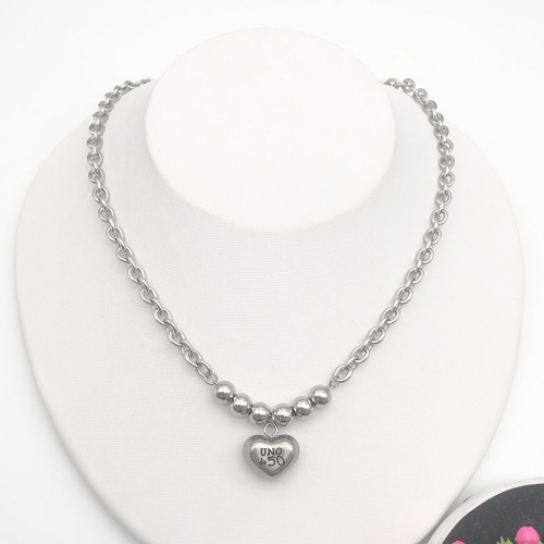 Stainless steel UNO de 50 Necklace-CH210601-P15044