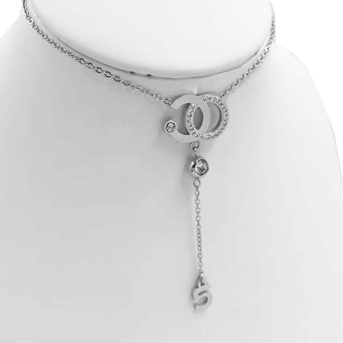 Stainless Steel Brand Necklace-RR210608-P14253