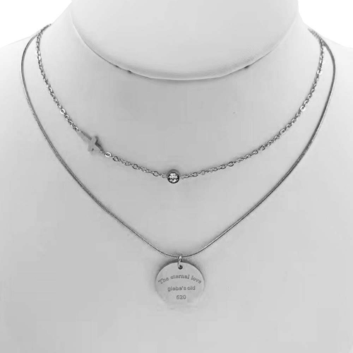 Stainless Steel Brand Necklace-RR210608-P14CVX