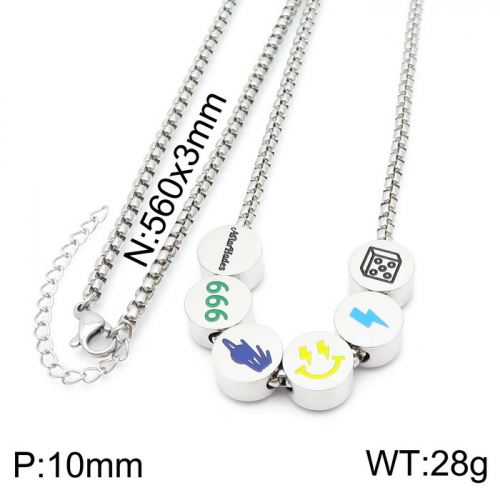 Stainless Steel Tou*s Necklace DY210617-XL-103S-314-22