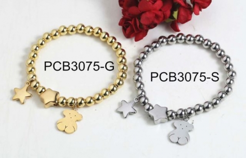 Stainless Steel Tou*s Bracelet-PCB3075-G-P17