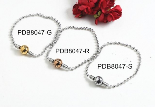 Stainless steel pandor*a bracelet-PDB8047-S-P15