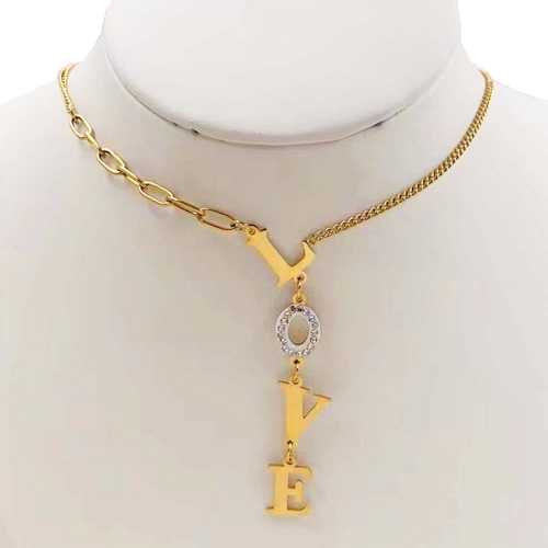 Stainless Steel Brand Necklace-RR210701-Rrx0250-16