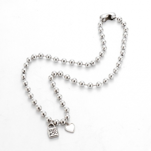 Stainless steel UNO de 50 Necklace-HF210718-UNXL1017-12-4