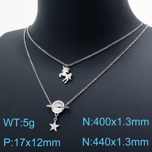 Stainless Steel Necklace-kk210804-KN118716-KLX--9