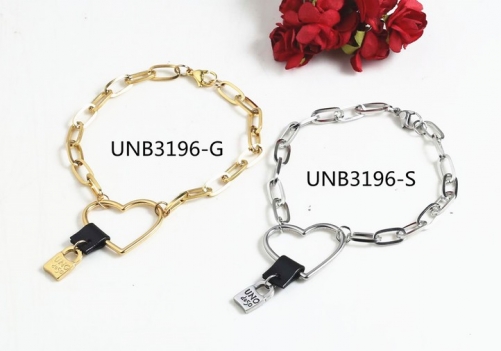 Stainless Steel uno de 50 Bracelet-CH210809-UNB3196-S-P12R