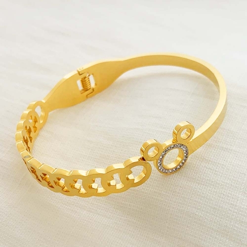 Stainless Steel Brand Bangle-RRs0347-25