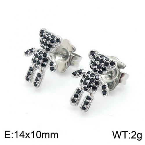 Stainless Steel Tou*s Earrings-150S-214-15
