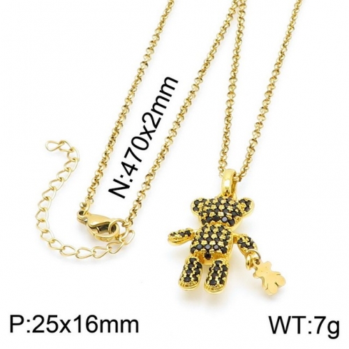 Stainless Steel Tou*s Necklace-DY210826-XL-104G-286-20