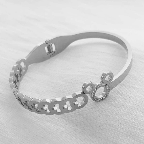 Stainless Steel Brand Bangle-RRs0346-24