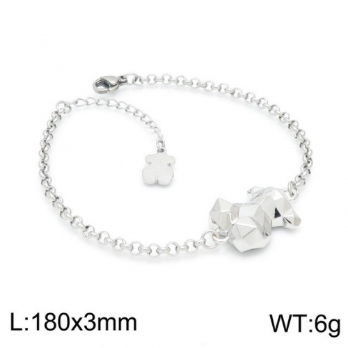 Stainless Steel Tou*s Bracelet-DY210826-SL-117S-214-15