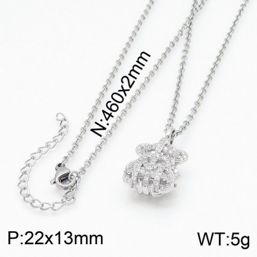 Stainless Steel Tou*s Necklace-DY210826-XL-105S-243-17