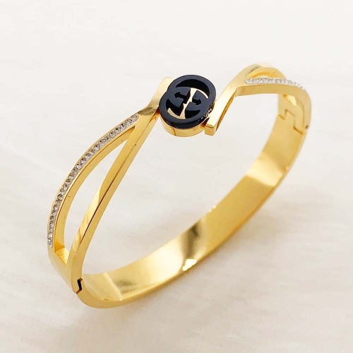 Stainless Steel Brand Bangle-RRs0371-24