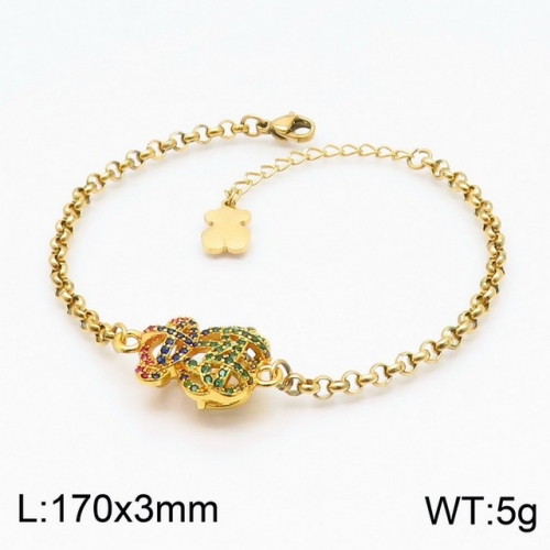 Stainless Steel Tou*s Bracelet-DY210826-SL-116G-286-20