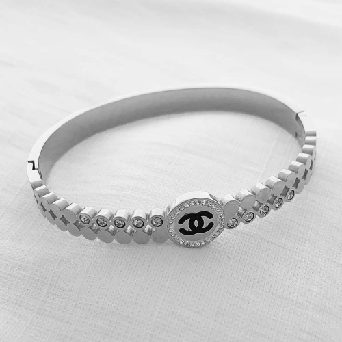 Stainless Steel Brand Bangle-RRs0343-24