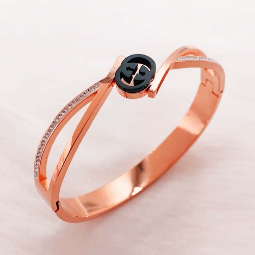 Stainless Steel Brand Bangle-RRs0372-25