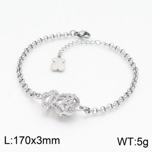 Stainless Steel Tou*s Bracelet-DY210826-SL-115R-243-17