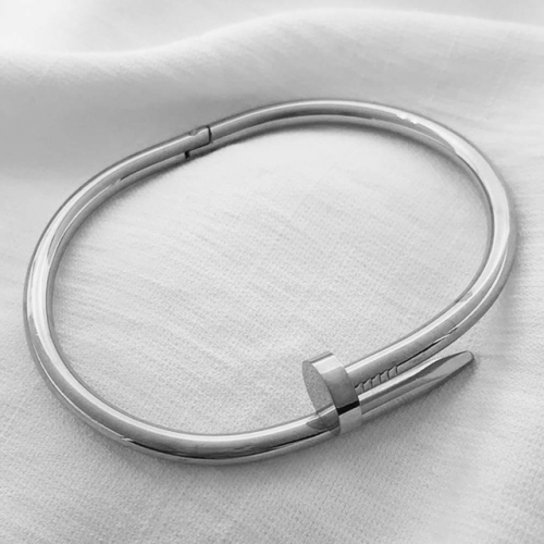 Stainless Steel Brand Bangle-RR210827-Rrs0281-15