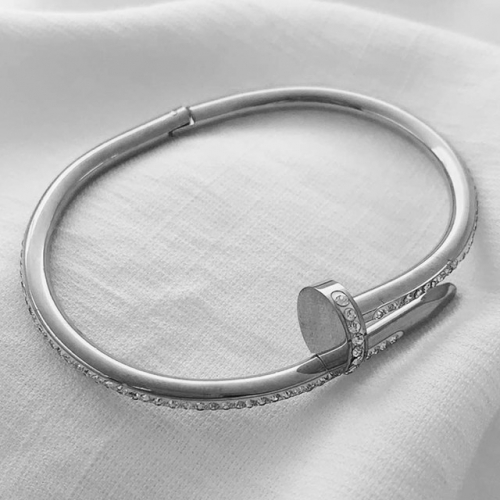 Stainless Steel Brand Bangle-RR210827-Rrs0284-21