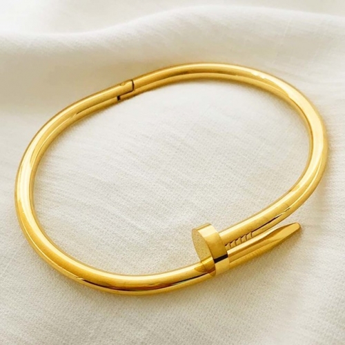 Stainless Steel Brand Bangle-RR210827-Rrs0282-17