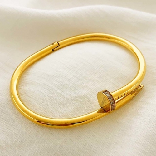 Stainless Steel Brand Bangle-RR210827-Rrs0289-23