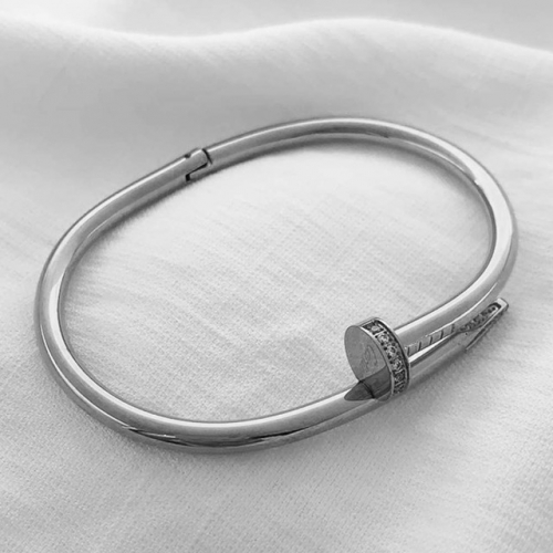 Stainless Steel Brand Bangle-RR210827-Rrs0288-21