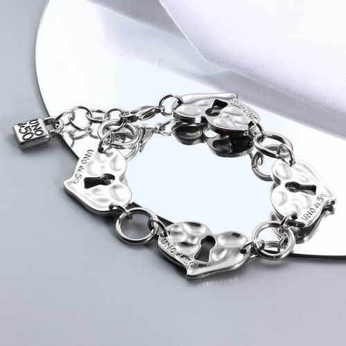 Stainless Steel UNO DE 50 Bracelet-CH211028-P23FDS