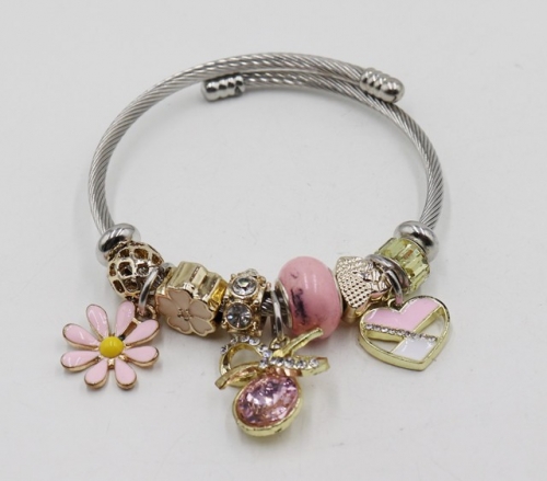 Stainless Steel Bangle with alloy copper charms-DH211112-IMG_6933-9