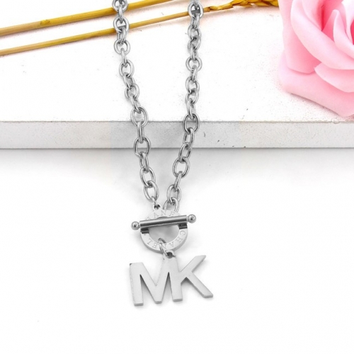 Stainless Steel Brand Necklace-HY211118-P16