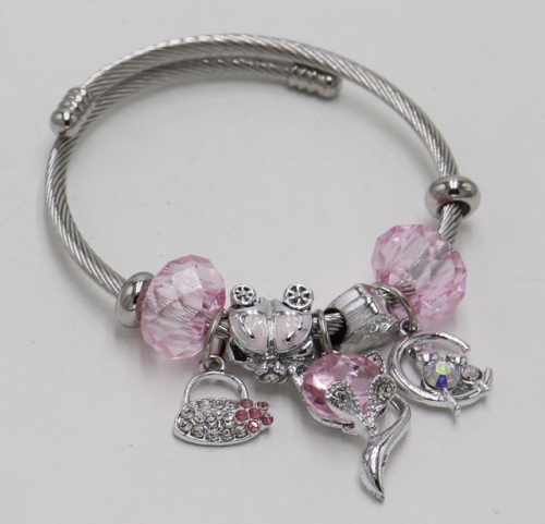 Stainless Steel Bracelet with alloy copper charms-DN211130-IMG_7704-9