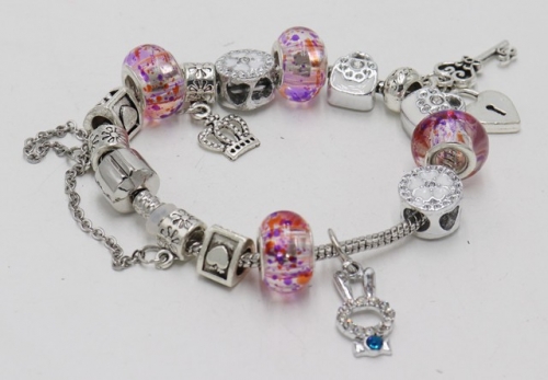 Stainless Steel Bracelet with alloy copper charms-DN211130-IMG_7802-13