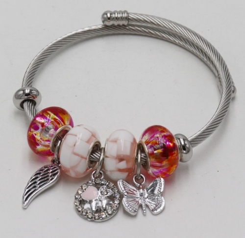 Stainless Steel Bracelet with alloy copper charms-DN211130-IMG_7707-9