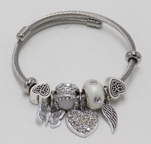 Stainless Steel Bracelet with alloy copper charms-DN211130-IMG_7696-9