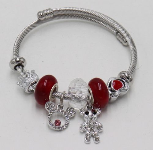 Stainless Steel Bracelet with alloy copper charms-DN211130-IMG_7692-9