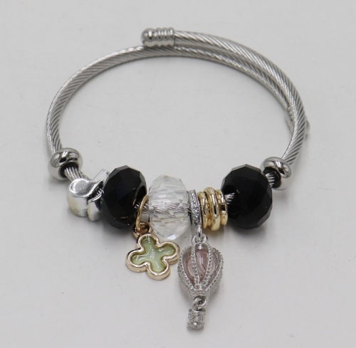 Stainless Steel Bracelet with alloy copper charms-DN211130-IMG_7681-9