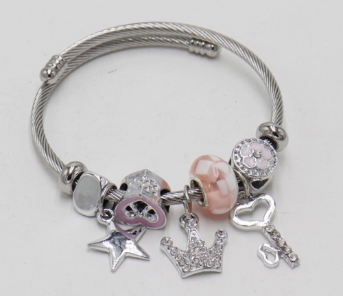 Stainless Steel Bracelet with alloy copper charms-DN211130-IMG_7688-9