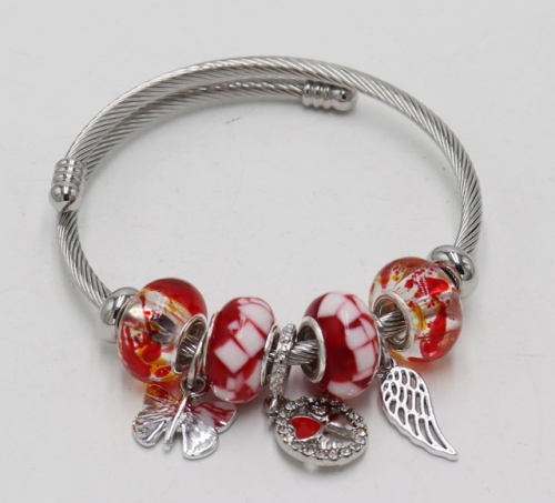 Stainless Steel Bracelet with alloy copper charms-DN211130-IMG_7690-9