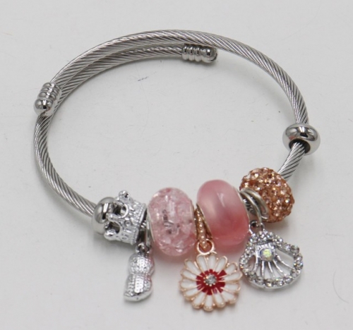 Stainless Steel Bracelet with alloy copper charms-DN211130-IMG_7687-9