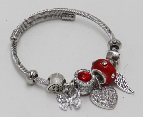 Stainless Steel Bracelet with alloy copper charms-DN211130-IMG_7709-9