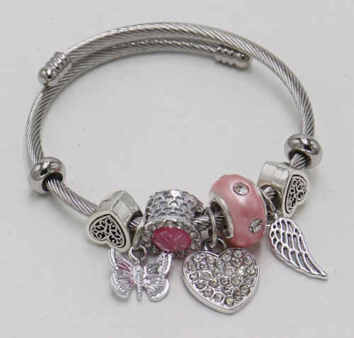 Stainless Steel Bracelet with alloy copper charms-DN211130-IMG_7701-9