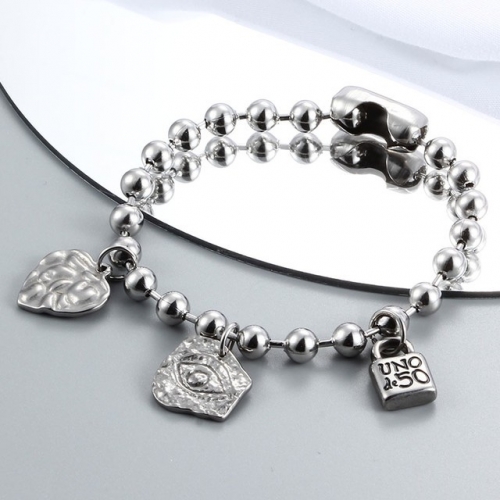 Stainless Steel Uno de 50 Bracelet-CH211214-P14EWE